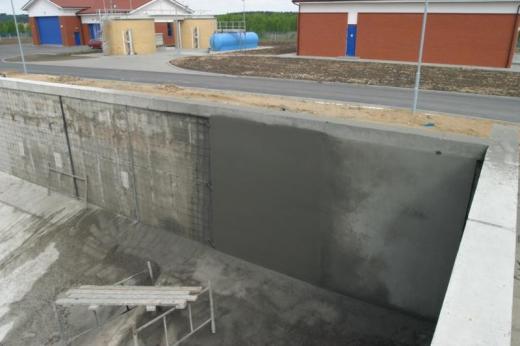 Sewage treatment plant &#8211; protection and smoothing of walls