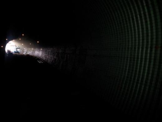 Corrugated metal sheet structure tunnel