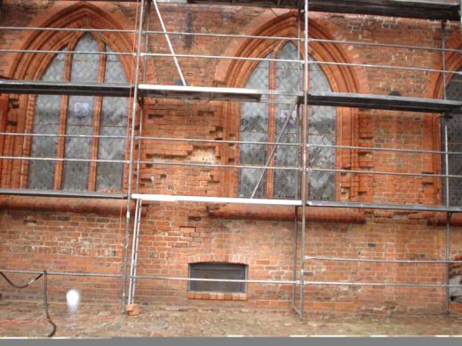 Renovation of walls &#8211; strengthening of the main hall&#8217;s structure